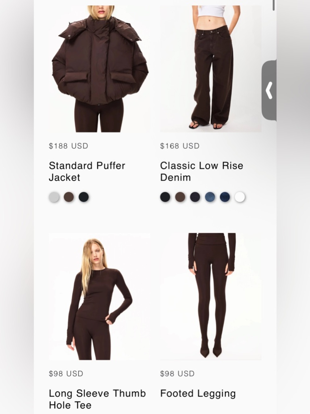 KHY BUNDLE - Women's Puffer Jacket, top & footed leggings in Deep Brown, all NWT - Picture 4 of 4